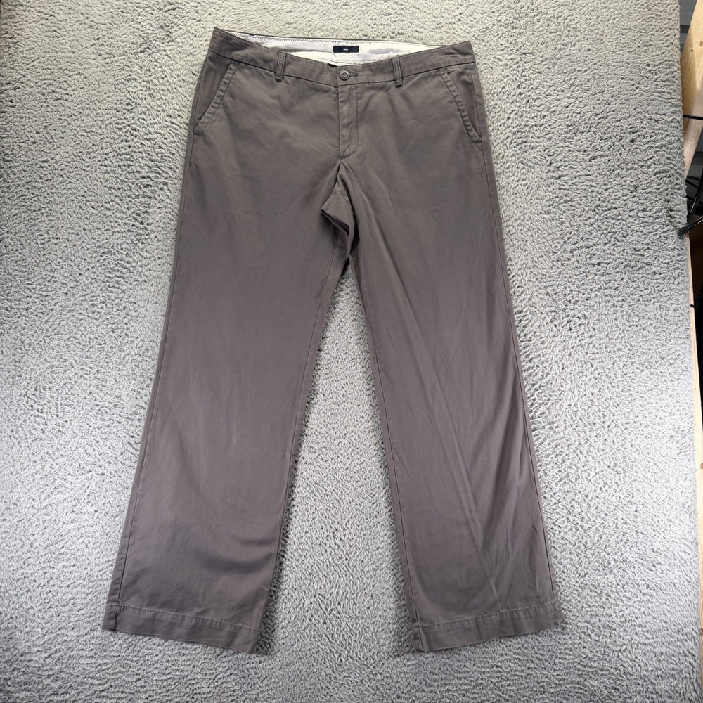 Gap Pant Womens 14 Brown Cotton Chino Straight Leg Office Business Preppy Career